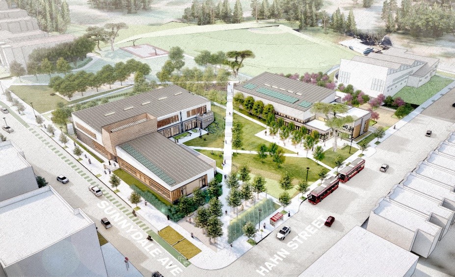 Aerial view of Herz Recreation Center of San Francisco
