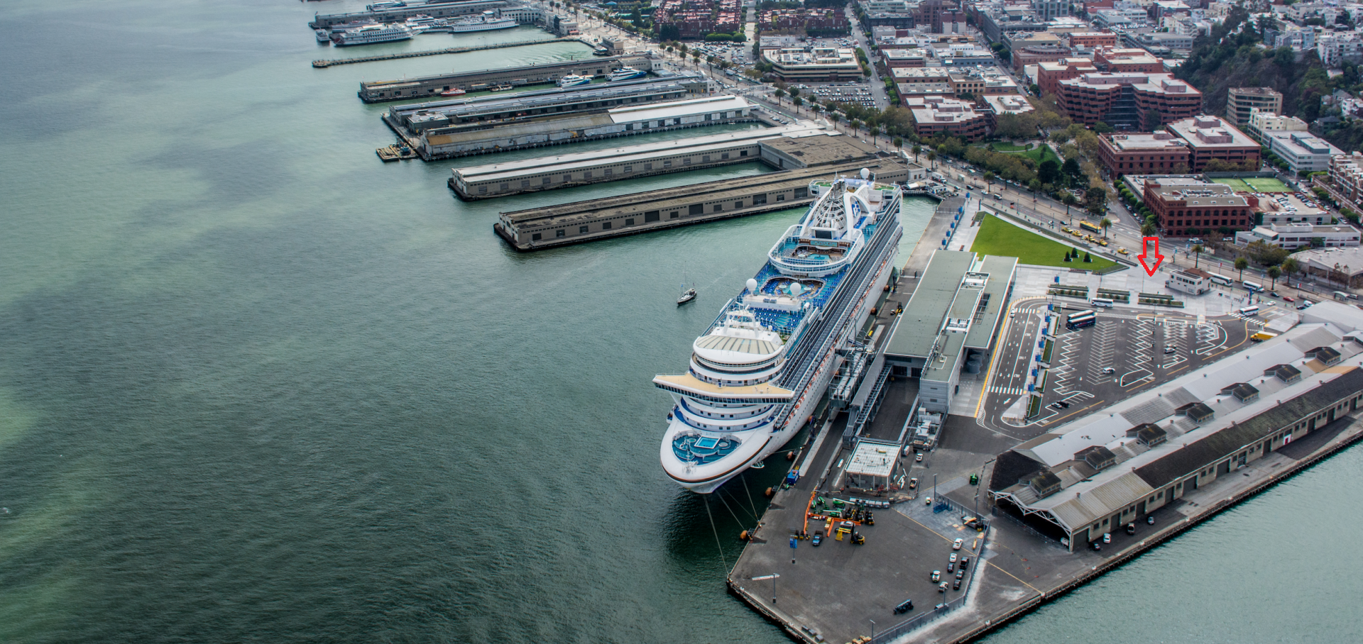 Aerial view of Pier 27 in San Francisco