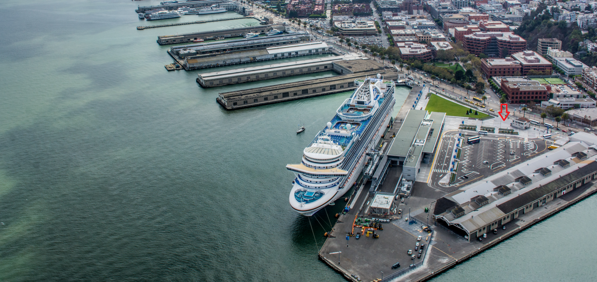 Aerial view of Pier 27 in San Francisco 