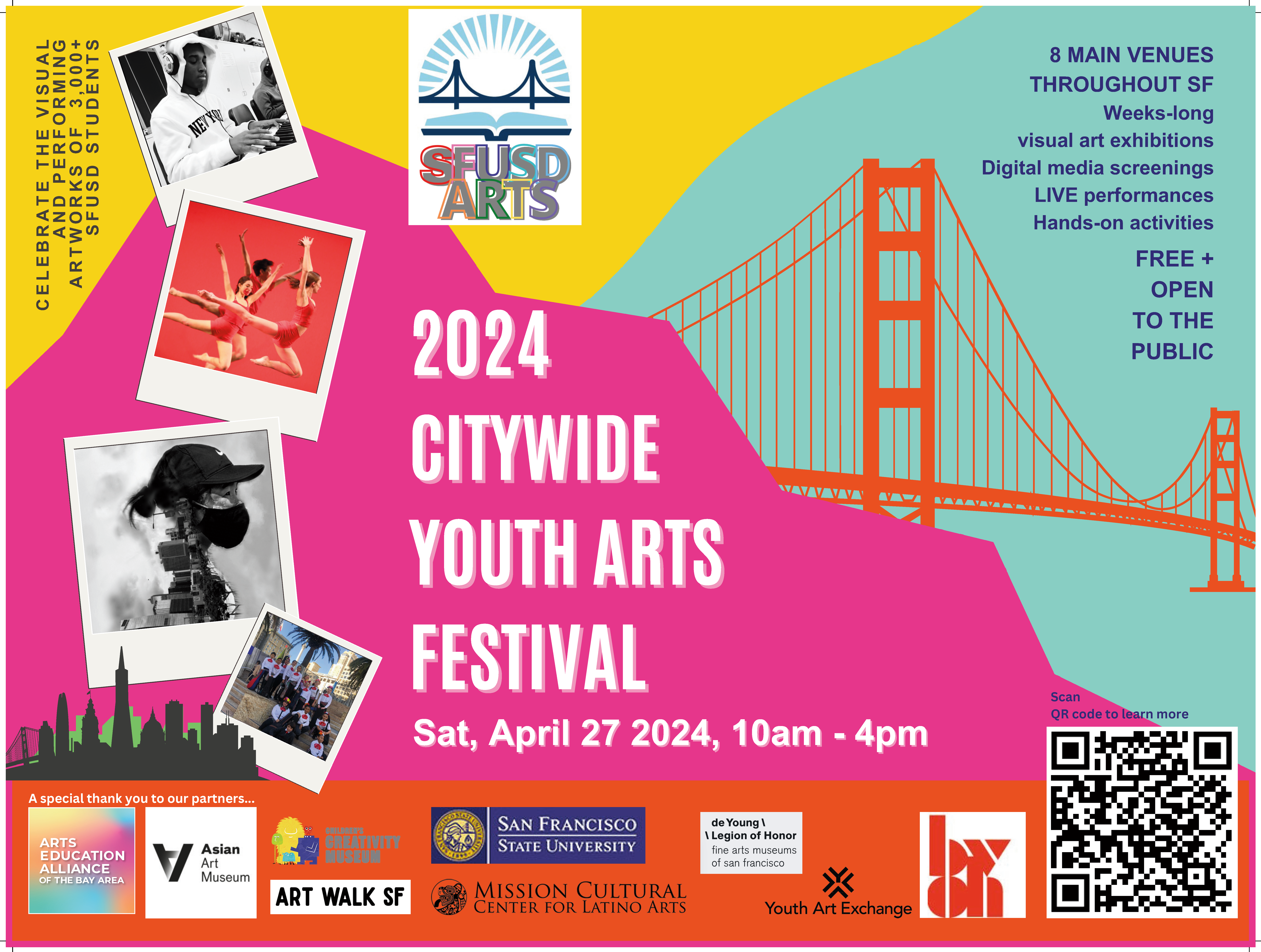 SFUSD Arts 2024 CW Youth Arts Festival Poster