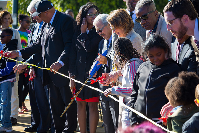 Ribbon cutting ceremony at Bayview Opera House. Photo by Lauren Dyer