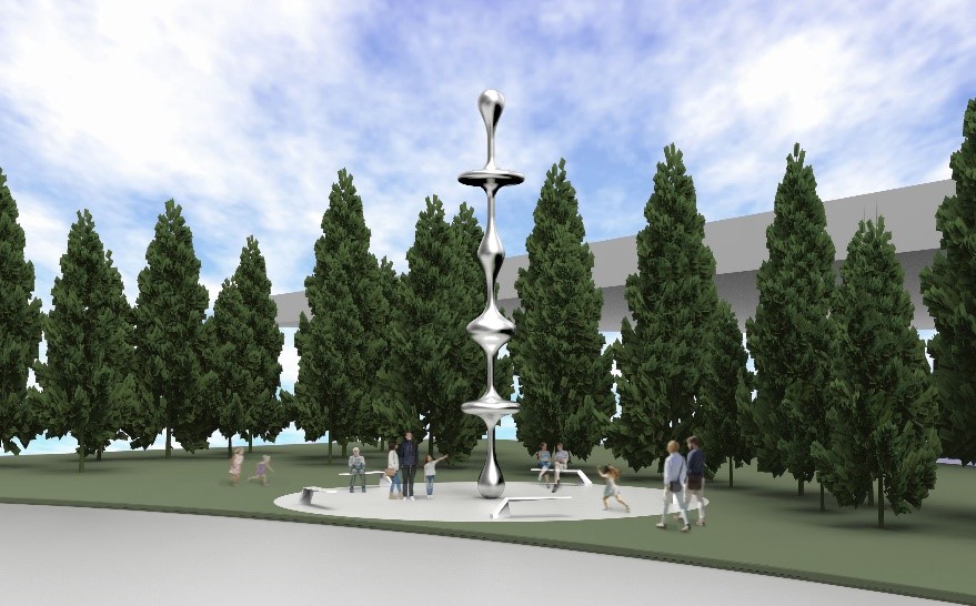 Kohei Nawa's aluminum sculpture