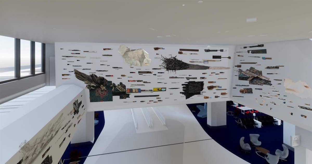 Site-specific installation by Leonardo Drew