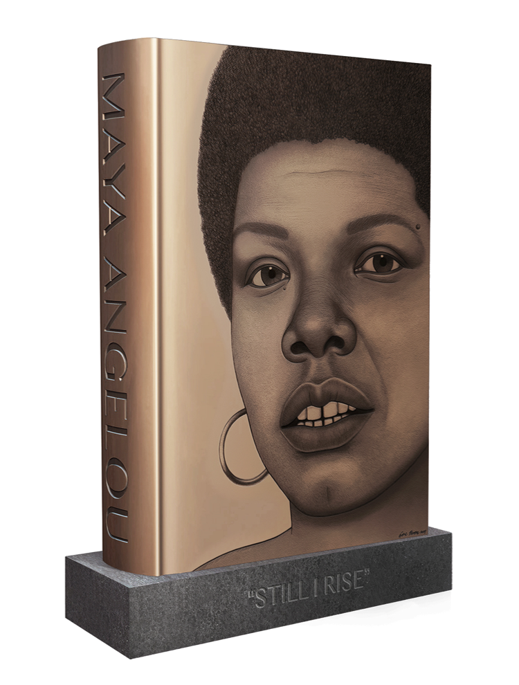 Artist rendering of Maya Angelou statue