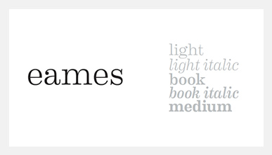 Eames font example