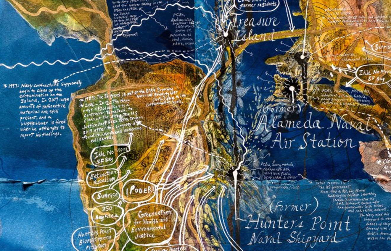 Image of a map of San Francisco by Connie Zheng, Land of Opportunity, 2022