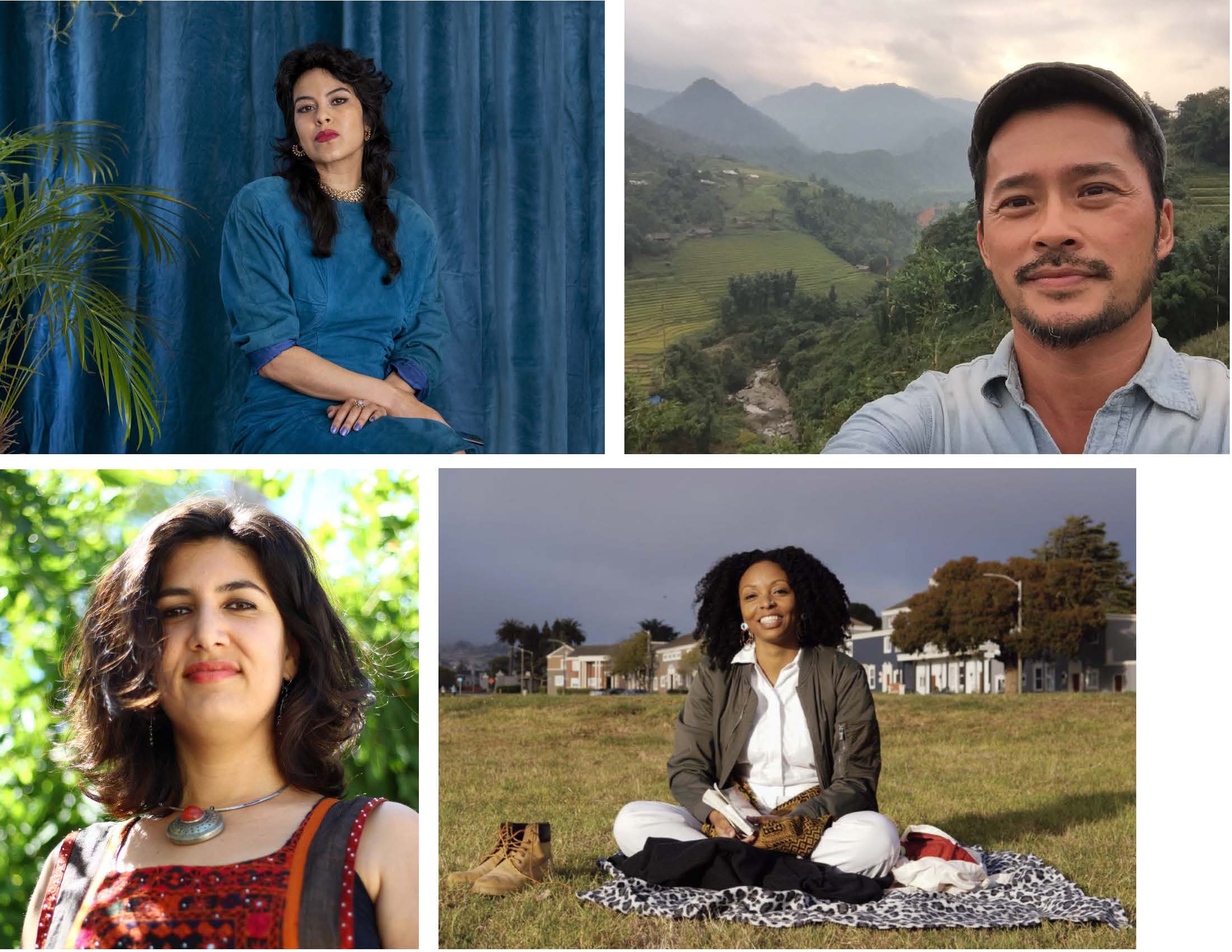 Images courtesy of Artists: Top L-R: Xandra Ibarra (visual and performing artist), James Q. Chan (filmmaker), Bottom L-R: Gazelle Samizay (visual artist), tanea lunsford lynx (writer) Images courtesy of Artists: Top L-R: Xandra Ibarra (visual and performing artist), James Q. Chan (filmmaker), Bottom L-R: Gazelle Samizay (visual artist), tanea lunsford lynx (writer)
