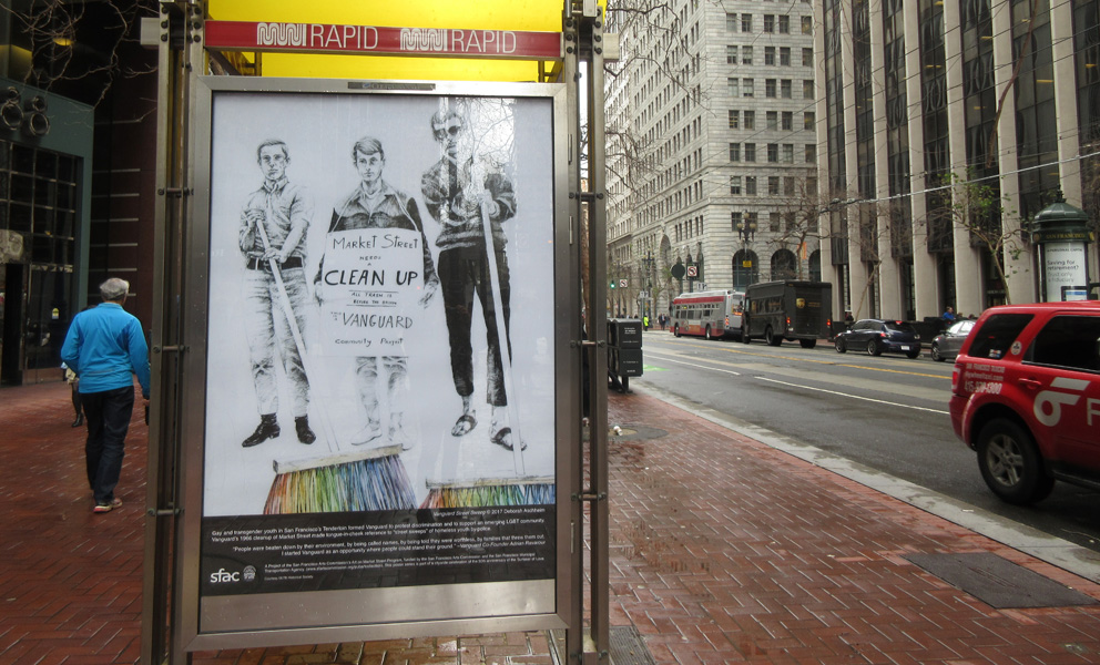 Bus kiosk poster on Market Street