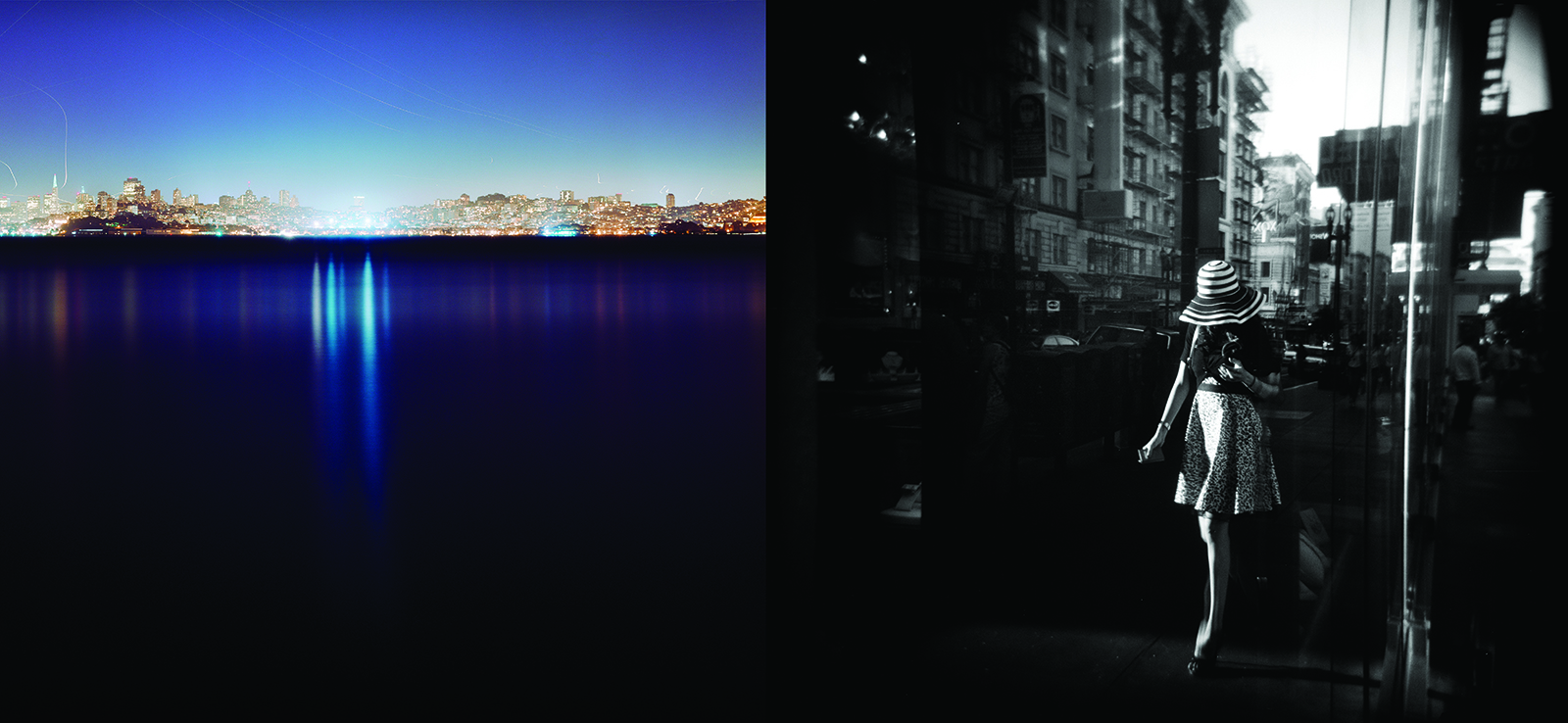 Left: Christina Seely, Lux, Metropolis 37°46'N122°26'W (San Francisco), 2005-2010. Right: Christina Koci Hernandez, Watch Her, 2008.